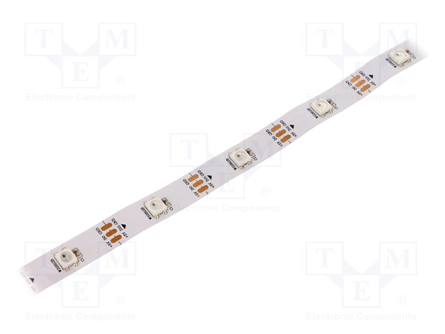 Programmable LED tape; RGB; LED/m: 30; SMD; 5050; 5V; 10mm; 140°