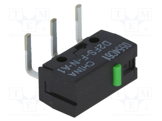 Microswitch SNAP ACTION; without lever; SPST-NO; 0.1A/6VDC; IP40