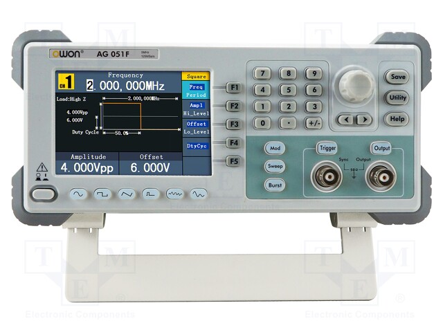 Generator: arbitrary, function; 5MHz; LCD 4,3" (480x320); 8kpts