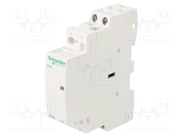 Contactor: 2-pole installation; 25A; 230÷240VAC; NO x2; IP20; 500V