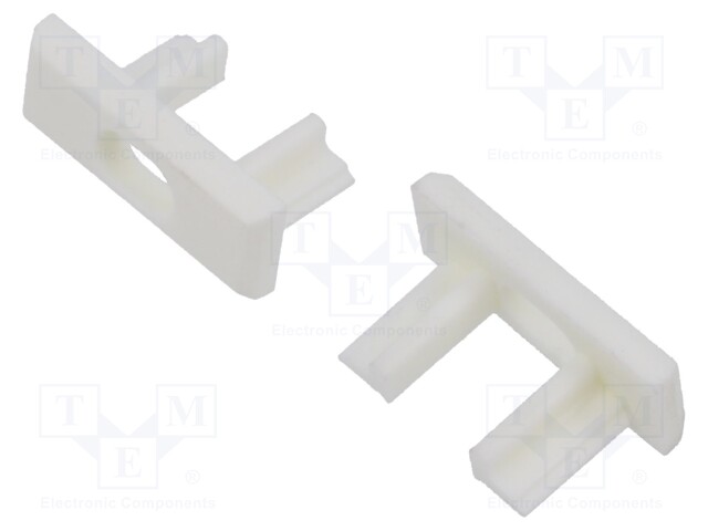 Cap for LED profiles; white; MICRO-PLUS; with hole