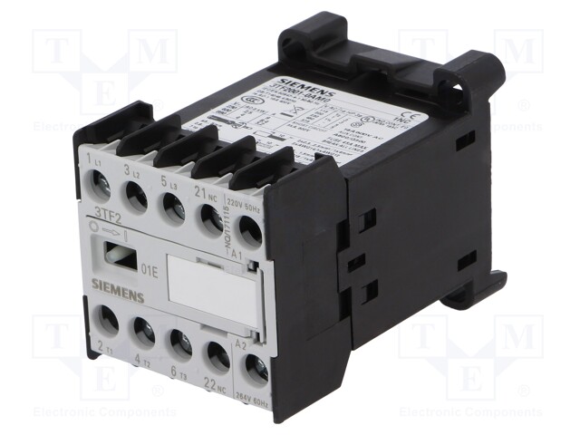 Contactor: 3-pole; NO x3; Auxiliary contacts: NC; 220VAC; 9A