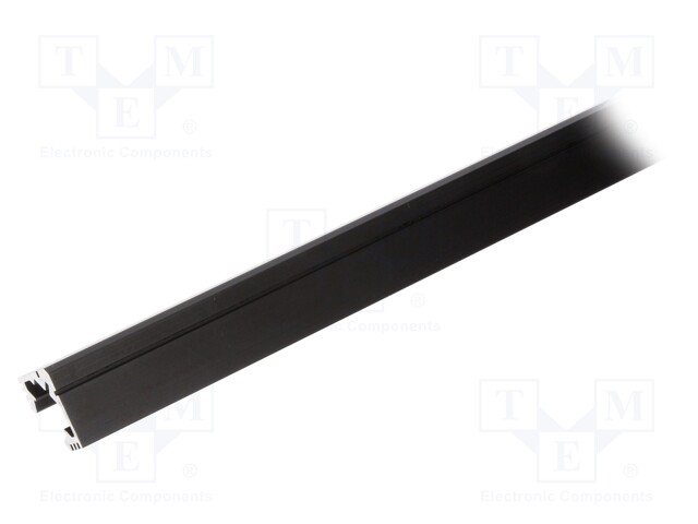 Profiles for LED modules; black; L: 1m; 45-ALU; aluminium; angular