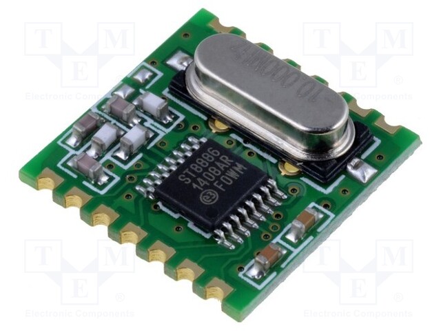 Module: RF; FM transceiver; FSK; 868MHz; SPI; -105dBm; 2.2÷3.8VDC