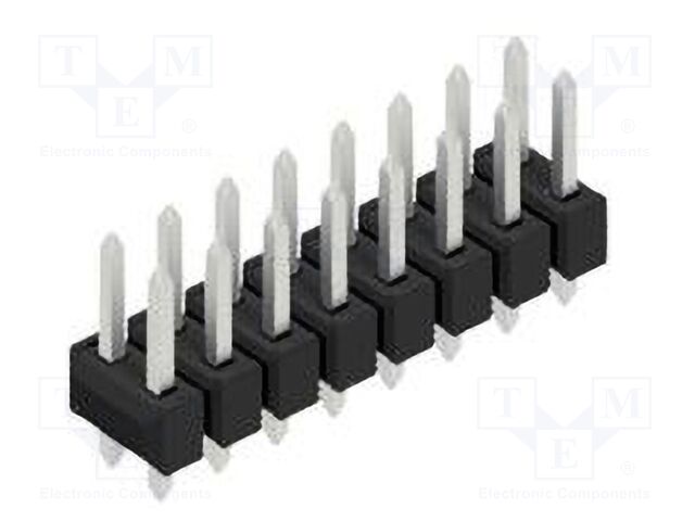 Connector: pin strips; pin header; male; PIN: 16; 2.54mm; THT; 2x8
