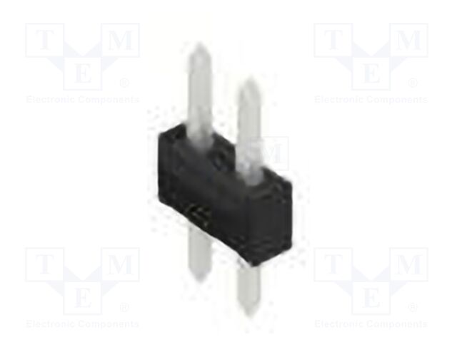Connector: pin strips; pin header; male; PIN: 2; 2.54mm; THT; 2x1