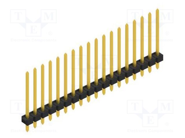 Connector: pin strips; pin header; male; PIN: 18; 2.54mm; THT; 1x18