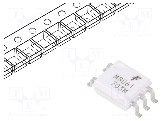 Optocoupler; SMD; Channels: 1; Out: open collector; 3.75kV; 40kV/μs