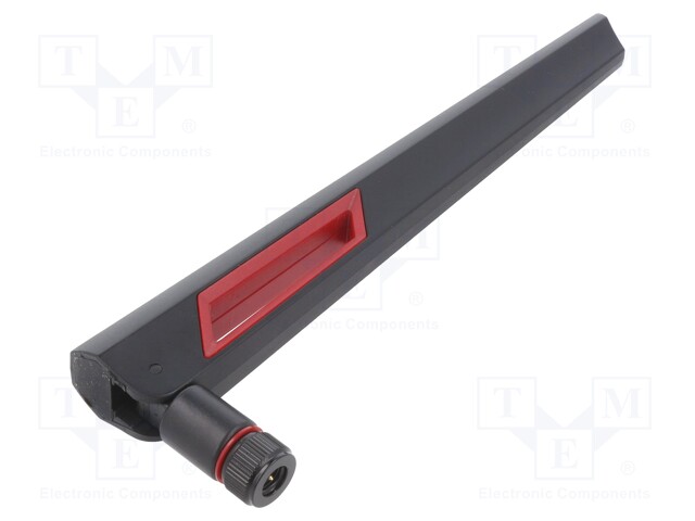 Antenna; black-red; SMA; 2.4÷2.5GHz,5.1÷5.8GHz; 0.195m; 5dBi