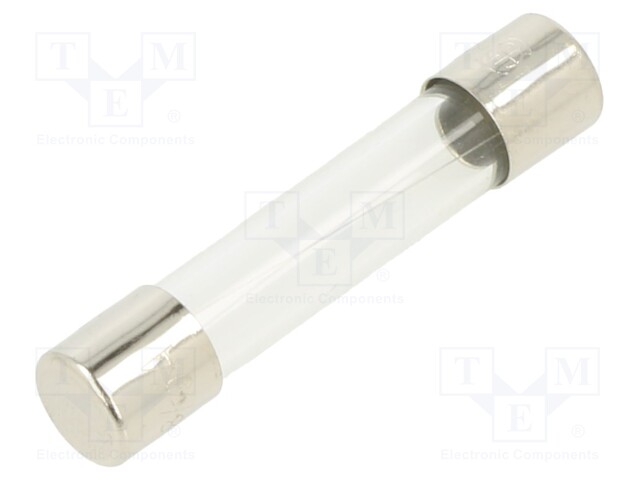 Fuse: fuse; quick blow; cylindrical,glass; 6.3x32mm; brass; AGC