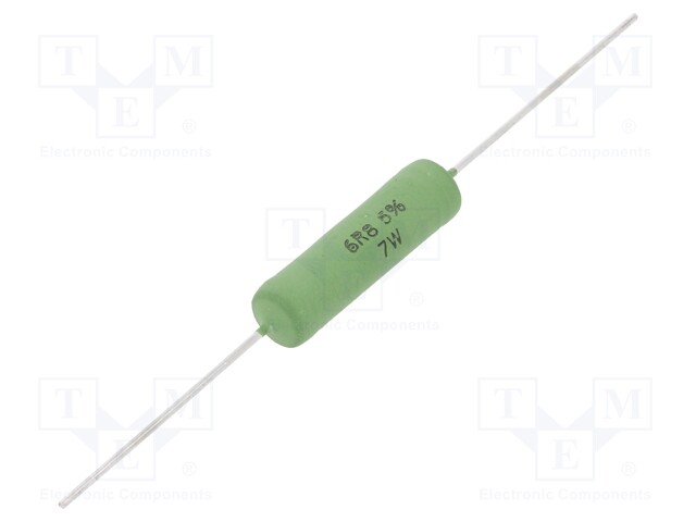 Resistor: wire-wound; THT; 6.8Ω; 7W; ±5%; Ø7.5x26mm; -50÷250°C