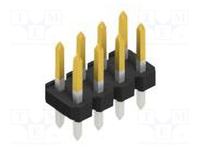Connector: pin strips; pin header; male; PIN: 8; 2.54mm; THT; 2x4
