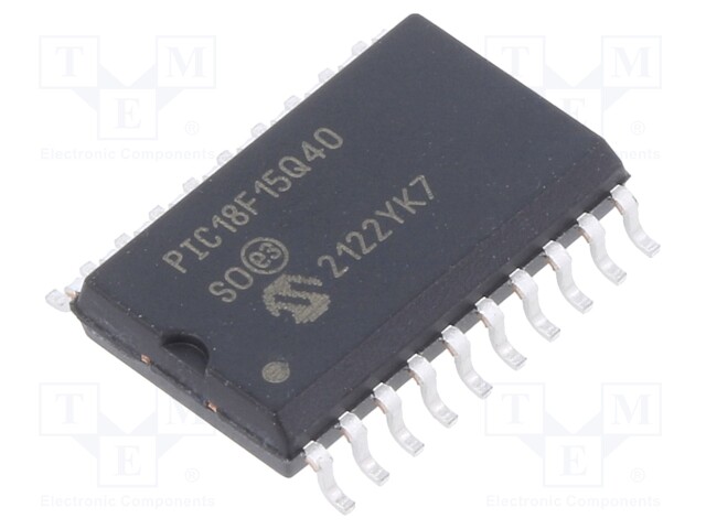 PIC microcontroller; Memory: 32kB; SRAM: 2kB; EEPROM: 512B