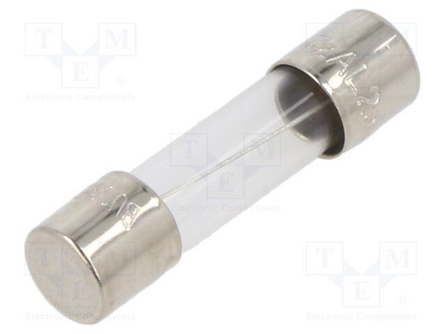Fuse: fuse; time-lag; 2A; 250VAC; cylindrical,glass; 5x20mm; brass