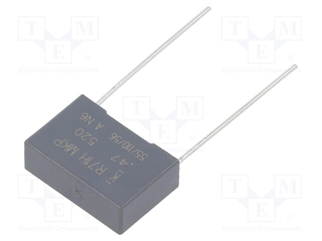 Capacitor: polypropylene; 470nF; 15mm; ±10%; 18x12x6mm; -40÷110°C