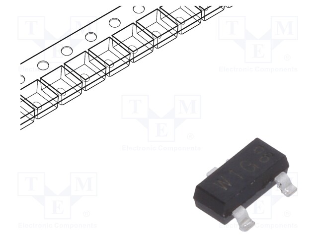 Transistor: NPN; bipolar; 80V; 0.5A; 250mW; SOT23