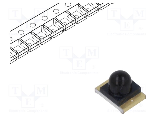 PIN photodiode; 1.8mm; SMD; 940nm; 10nA; convex; black