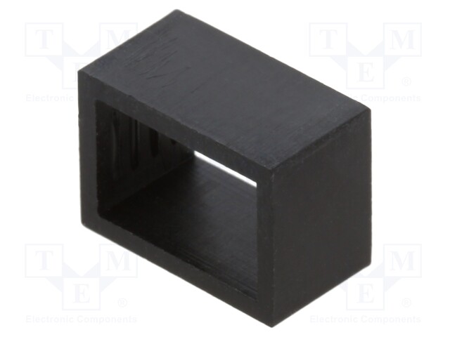 LED holder; two-piece; black; UL94V-2; L: 7.6mm; Mat: polyamide
