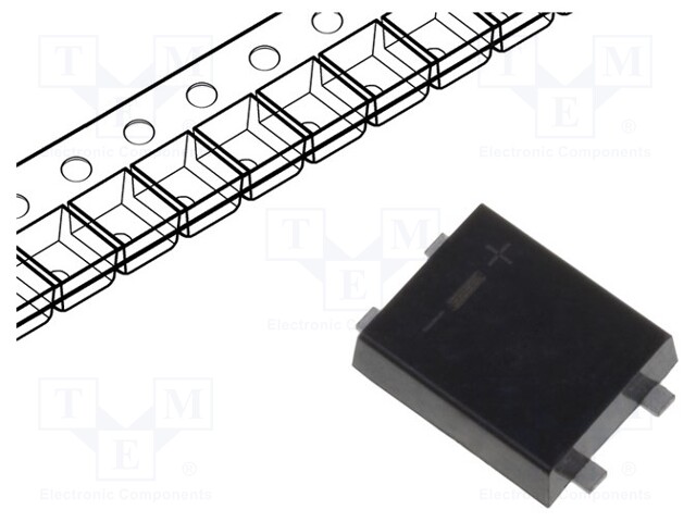 Single-phase bridge rectifier; Urmax: 600V; If: 0.5A; Ifsm: 25A
