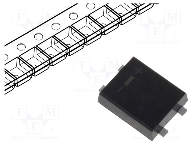 Single-phase bridge rectifier; Urmax: 100V; If: 0.5A; Ifsm: 25A