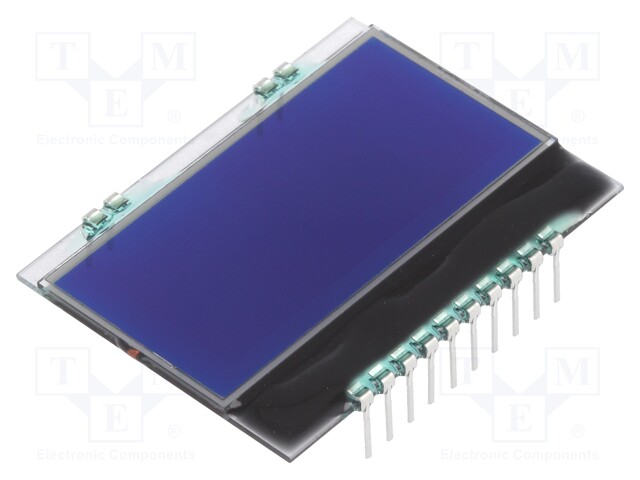 Display: LCD; alphanumeric; STN Negative; 16x4; blue; PIN: 10