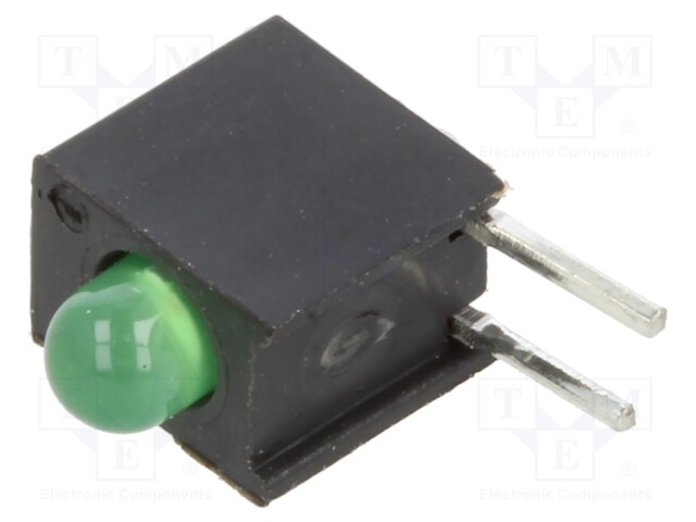 LED; green; 3mm; No.of diodes: 1; 20mA; Lens: diffused; 40°; 2.1÷2.8V