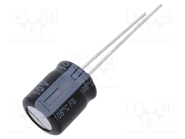 Electrolytic Capacitor, 1000 µF, 10 V, FS Series, ± 20%, Radial Leaded, 6000 hours @ 105°C