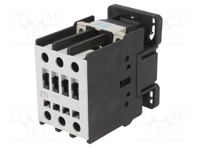 Contactor: 3-pole; NO x3; 230VAC; 32A; DIN,on panel; CEM; -25÷55°C