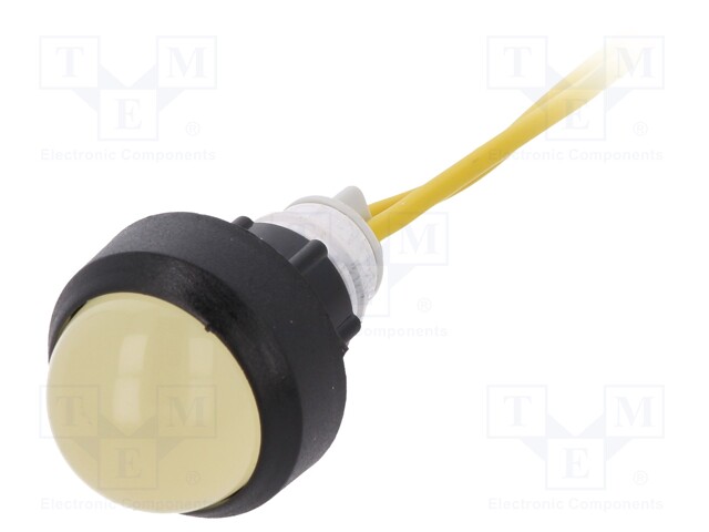 Indicator: LED; prominent; 230VAC; Cutout: Ø13mm; 300mm leads