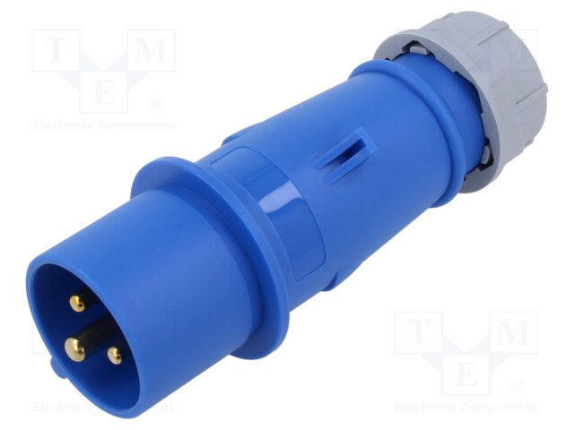 Connector: AC supply; plug; male; 16A; IEC 60309; IP44; PIN: 3E-12