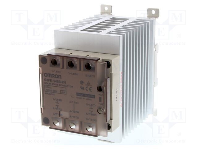 Relay: solid state; Ucntrl: 12÷24VDC; 45A; 100÷240VAC; G3PE