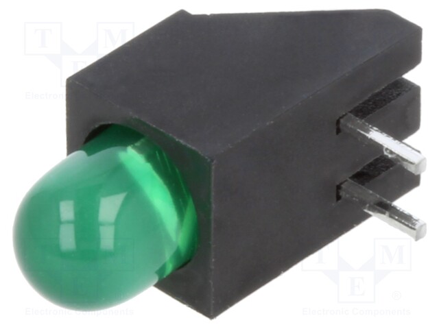 LED; in housing; green; 4.85mm; No.of diodes: 1; 20mA; 60°; 2.2÷2.6V
