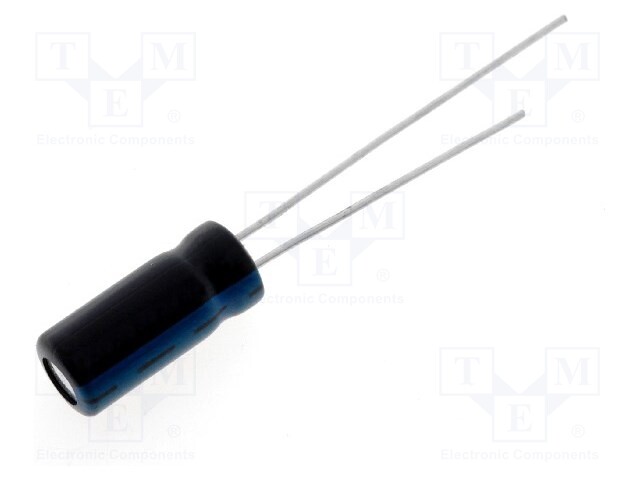 Capacitor: electrolytic; THT; 2.2uF; 250VDC; Ø6x11mm; Pitch: 2.5mm
