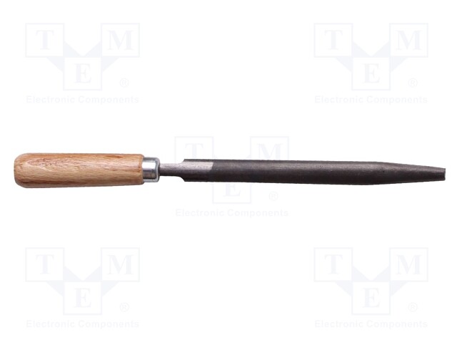 File; half circle; Handle material: wood; 100mm