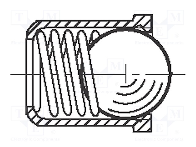 Ball latch; A2 stainless steel; BN: 13376; L: 13mm