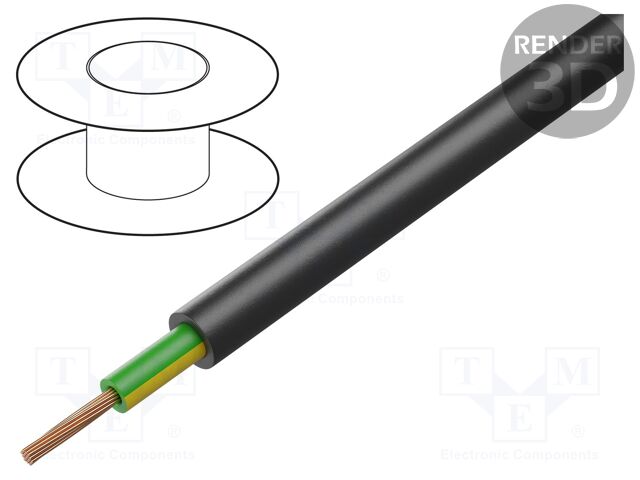 Wire; N2XH; 1G150mm2; stranded; Cu; LSZH; black; 600V,1000V