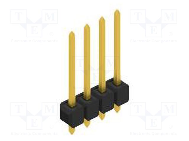 Connector: pin strips; pin header; male; PIN: 4; 2.54mm; THT; 1x4