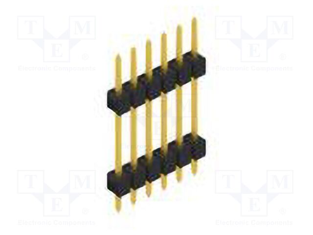 Connector: pin strips; pin header; male; PIN: 6; 2.54mm; THT; 1x6