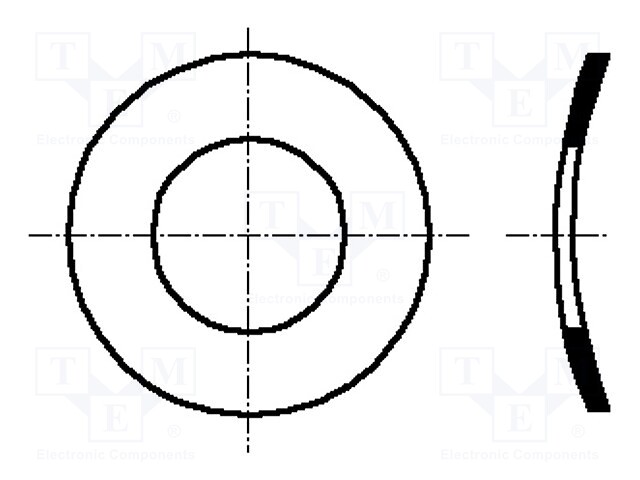 Washer; spring,split; M4; D=8mm; h=0.8mm; spring bronze; DIN: 137A