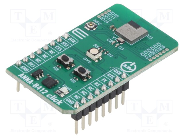 Click board; BLE,Bluetooth 5.1; UART; ANNA-B412; prototype board