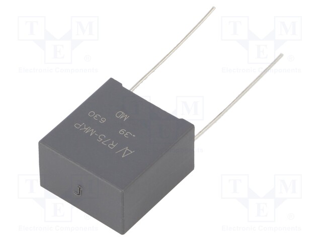 Capacitor: polypropylene; 0.39uF; 15mm; ±5%; 18x19x11mm; -55÷105°C