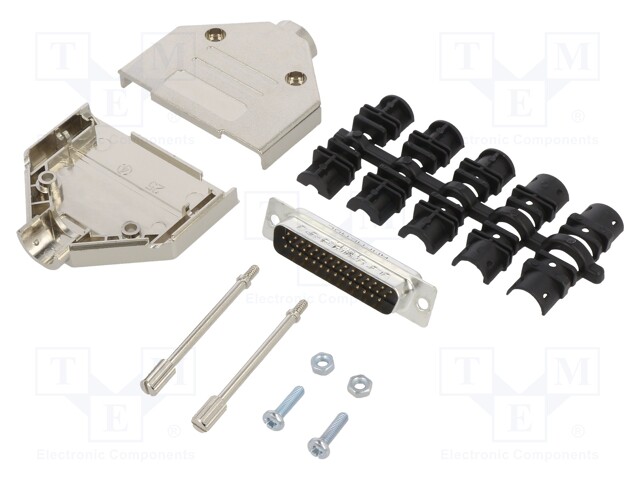 D-Sub HD; PIN: 44; male; shielded,metalized; straight; soldering