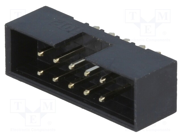 Socket; IDC; male; PIN: 10; straight; THT; gold flash; 2mm
