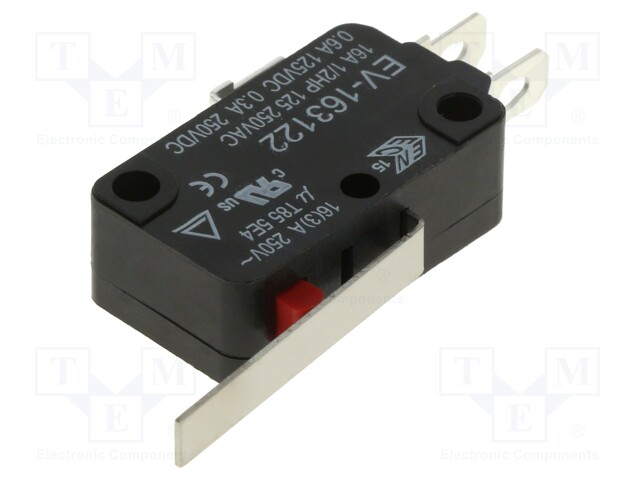 Microswitch SNAP ACTION; with lever; SPDT; 16A/250VAC; ON-(ON)