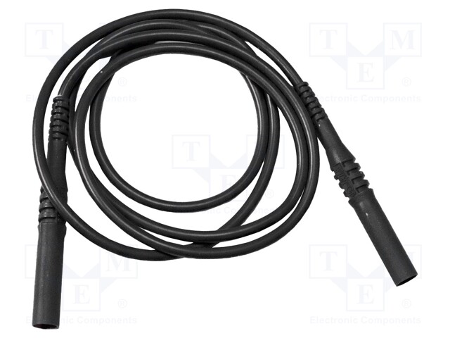 Test lead; 20A; banana plug 4mm,both sides; insulated; Len: 1m