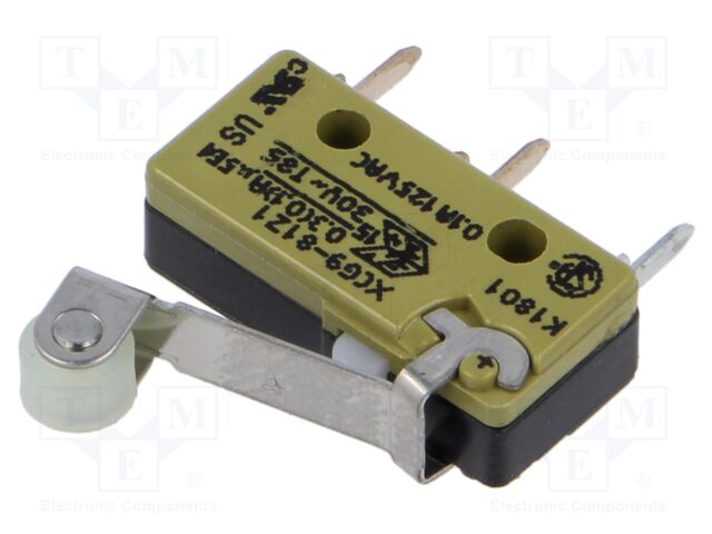 Microswitch SNAP ACTION; 6A/250VAC; with lever (with roller)