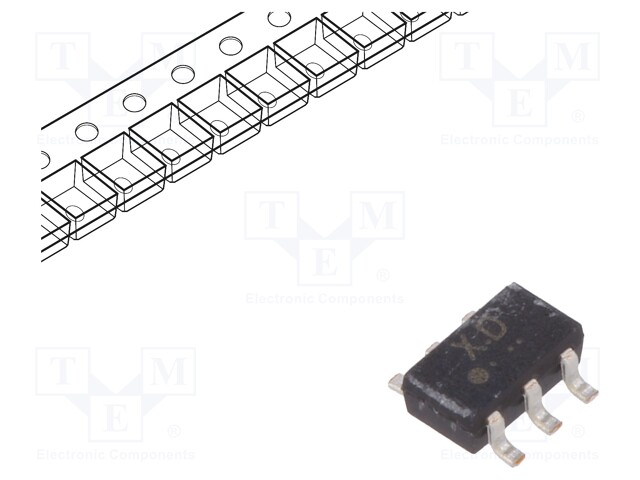 Transistor: NPN x2; bipolar; BRT; 50V; 0.1A; 0.3W; SM6; R1: 2.2kΩ