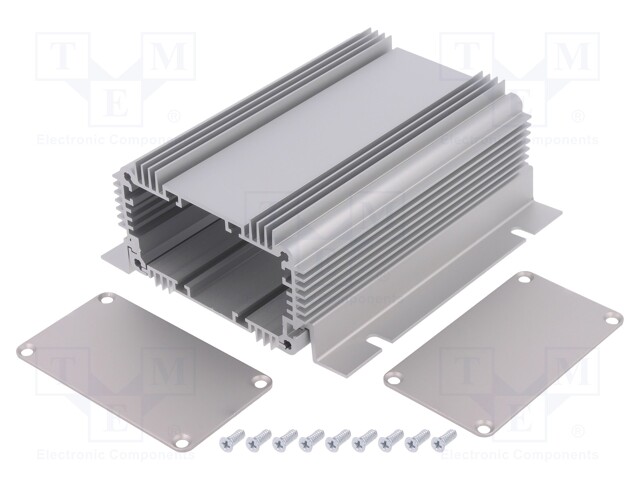 Enclosure: with panel; 1455NHD; X: 86mm; Y: 120mm; Z: 51mm; aluminium
