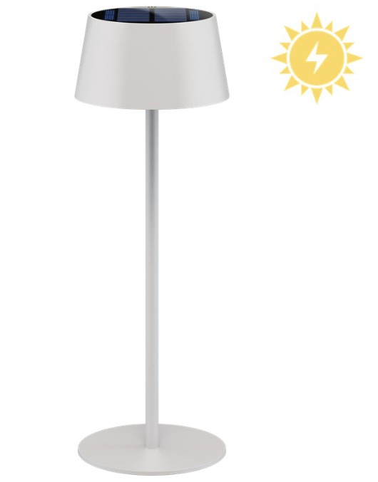 Lamp: Wireless LED Solar Table Lamp, white, 150 lm, 3000 K, dimmable
