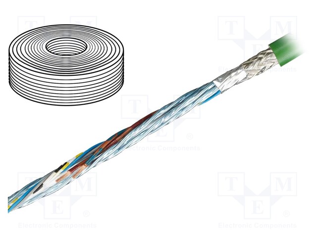 Wire: test lead cable; chainflex® CF894; PUR; green; stranded; Cu